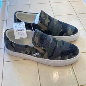 J Crew Camo explorer slip-on canvas sneakers